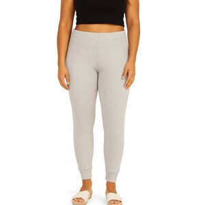 DYI Women's Waffle Jogger Pants Heather Light Grey Size Large